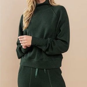 Bestseller Holiday Waffle Knit Top & Bottom Set
